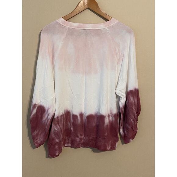 Como Vintage Womens Pink Ombré Knotted Sleeve Shirt Size Large - Picture 2 of 5